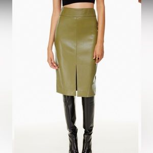 Aritzia Babaton Fen Green Skirt Set